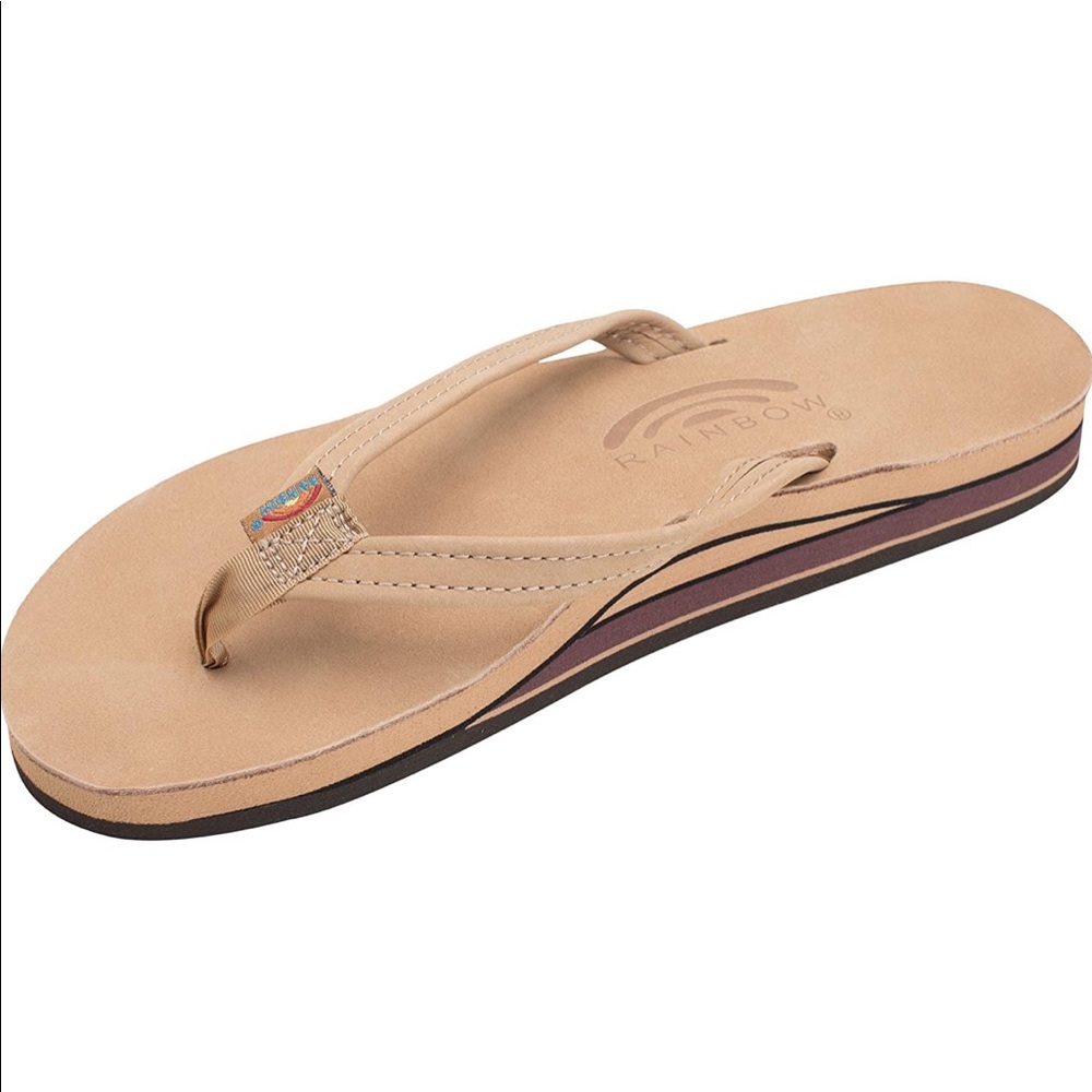 Rainbow Sandals Double Layer Arch Support Premier Leather with 1/2" Narrow Strap